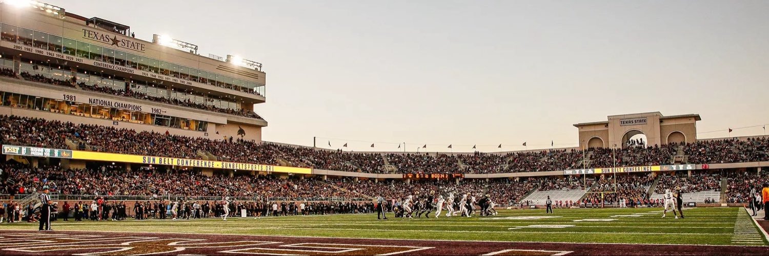 Texas State Football's banner