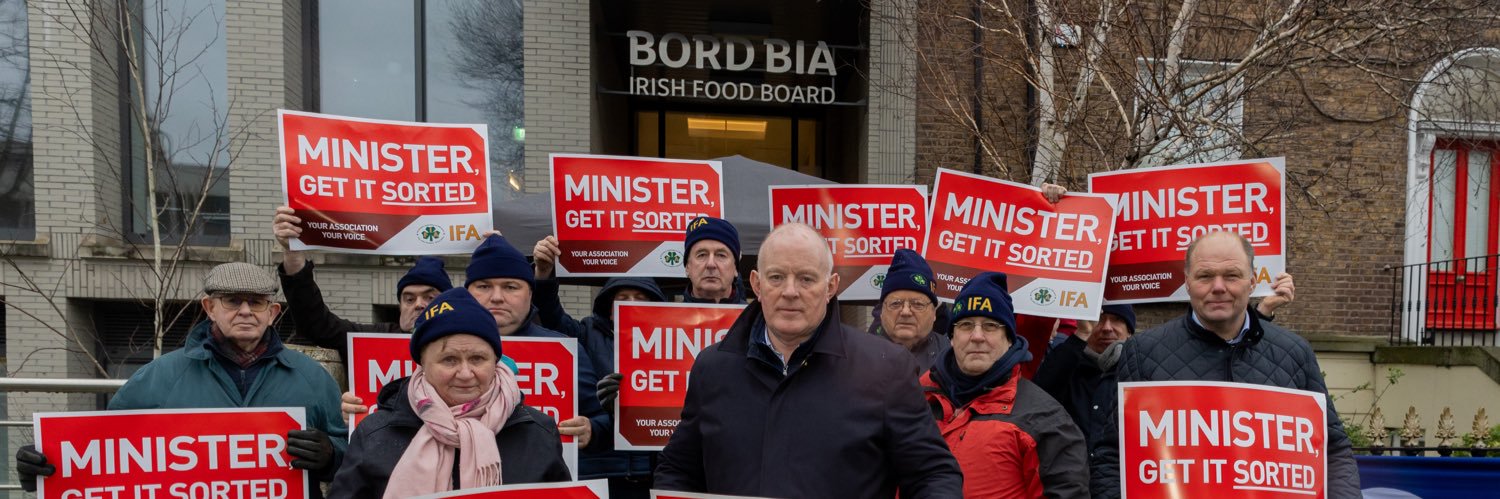 Irish Farmers' Association's banner