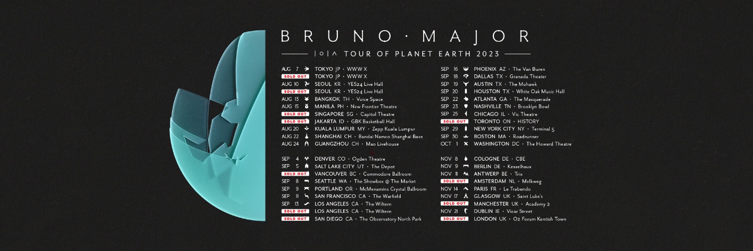 Bruno Major's banner