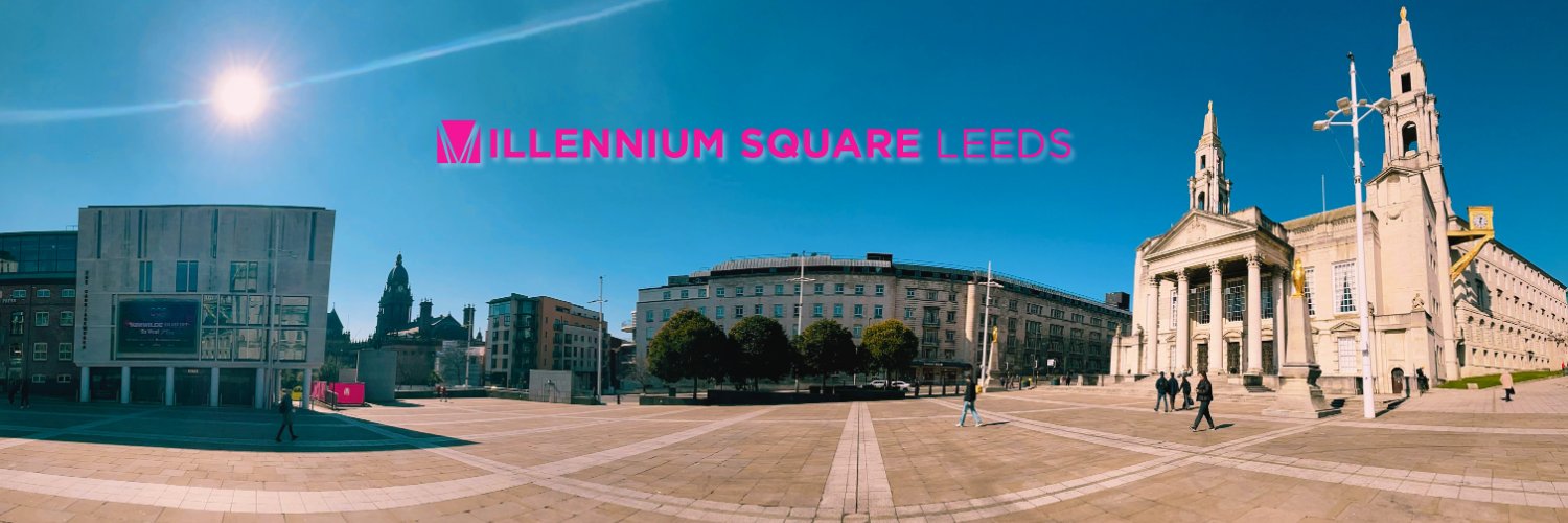Millennium Square's banner