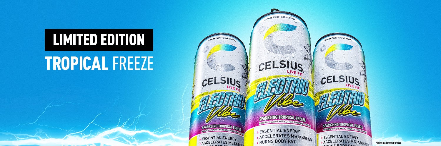 CELSIUS Energy Drink's banner