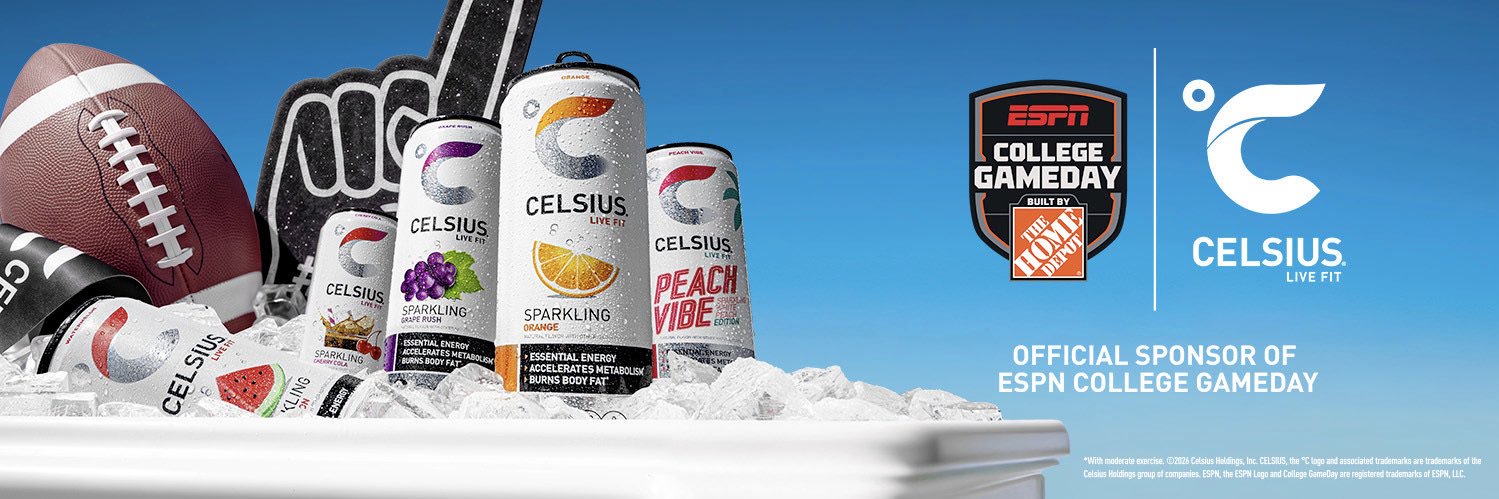 CELSIUS Energy Drink's banner