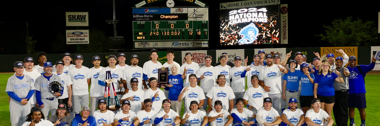 Blinn College baseball's banner