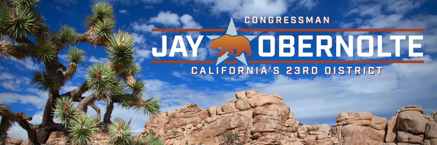 Rep. Jay Obernolte's banner