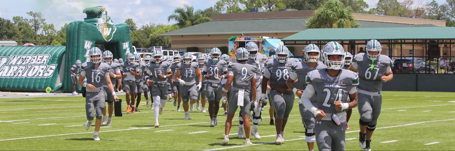 Webber Int'l University Football's banner