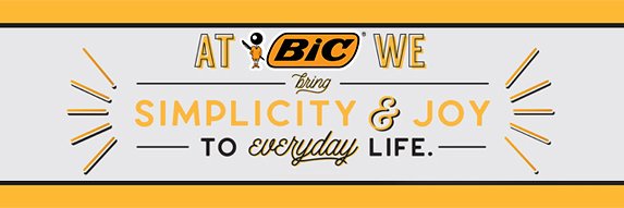 BIC's banner