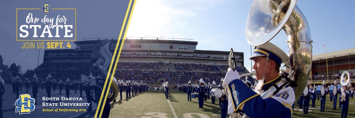 The Pride of The Dakotas Marching Band's banner