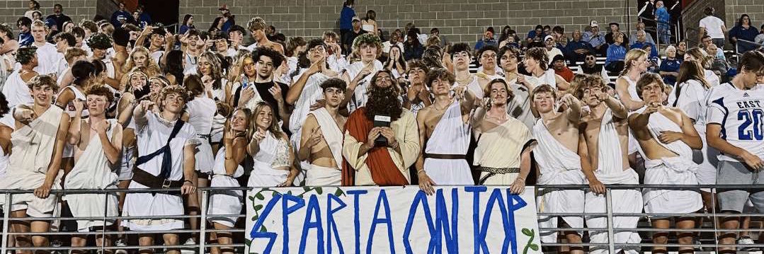East Student Section's banner