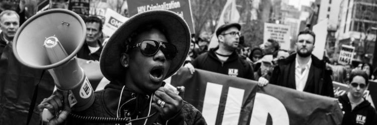 ACT UP NY's banner