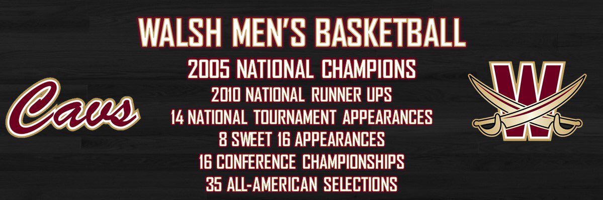 Walsh Cavaliers Basketball's banner