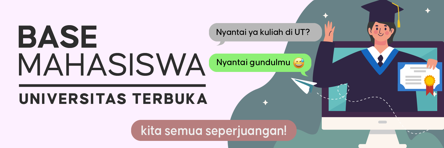 UT Menfess 👨🏻‍🎓👩🏻‍🎓 Base Universitas Terbuka's banner