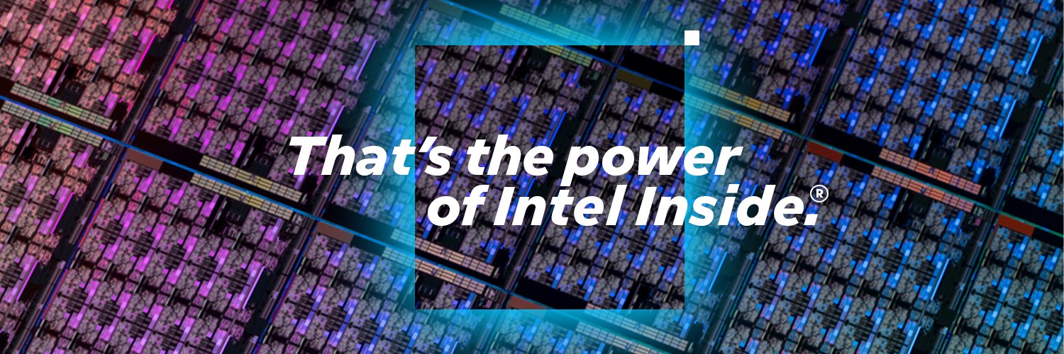 Intel's banner