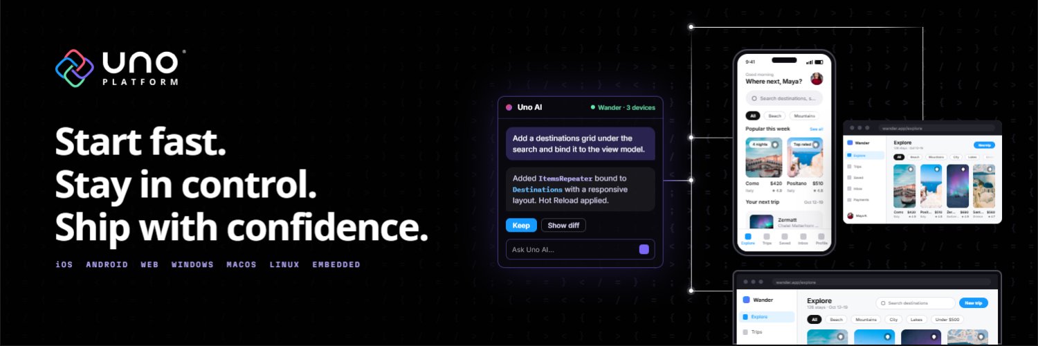 Uno Platform's banner