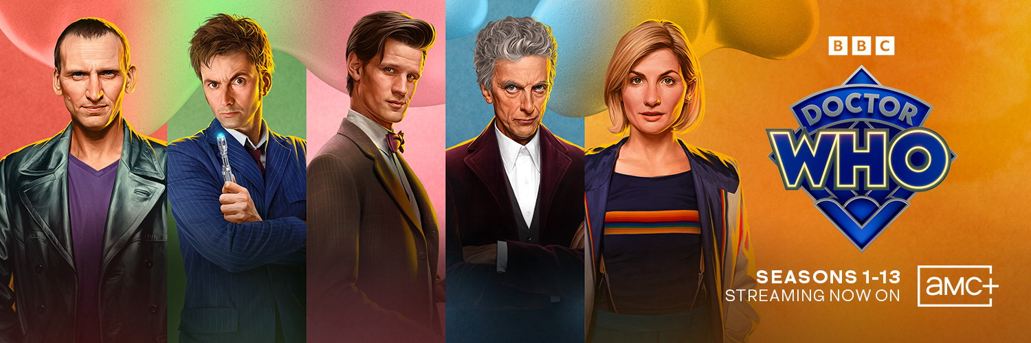 Doctor Who on AMC+'s banner