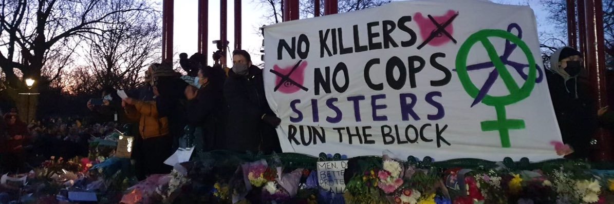 Sisters Uncut's banner