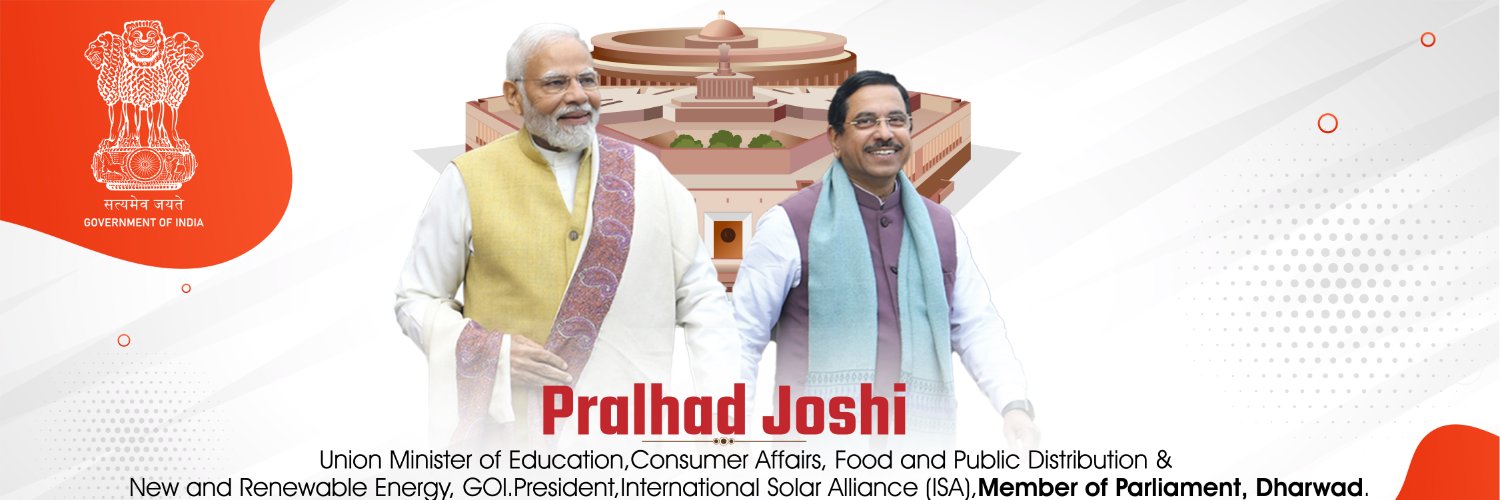 Pralhad Joshi's banner