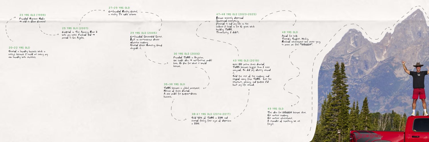 Blake Mycoskie's banner