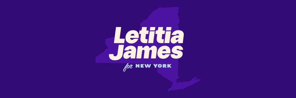 Tish James's banner