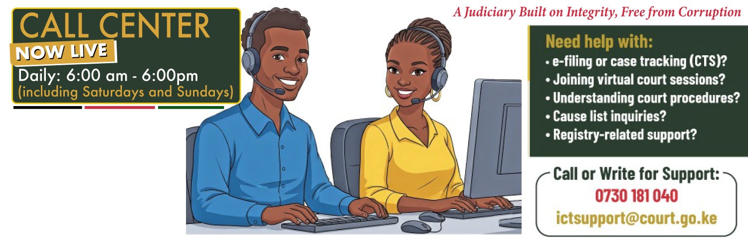 The Judiciary Kenya's banner