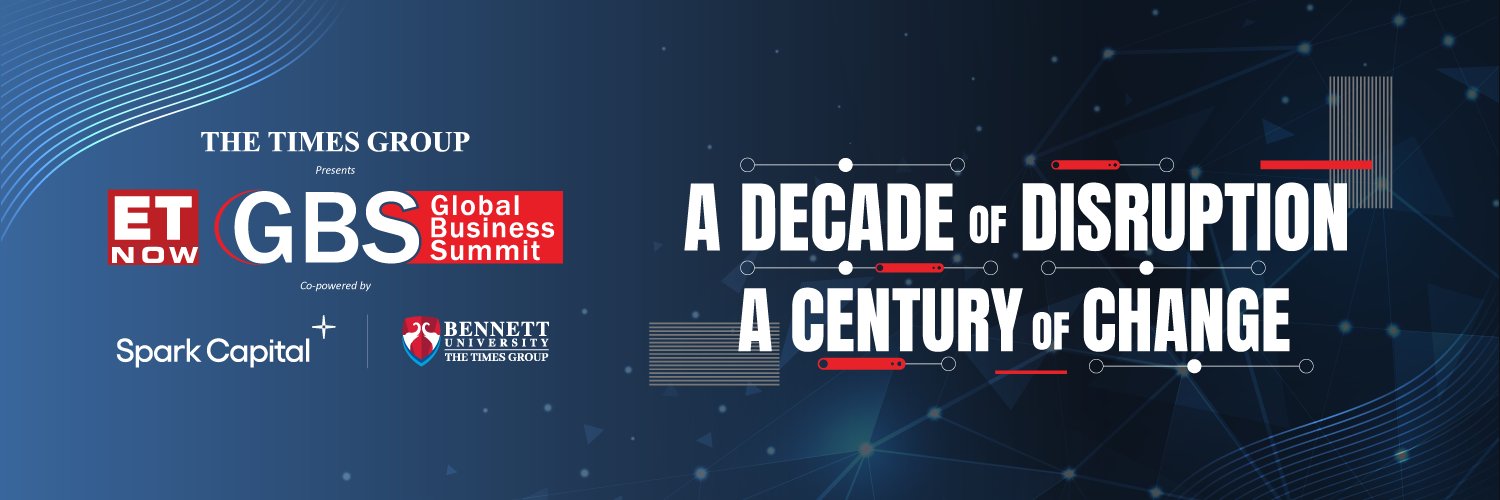 The Times Group ET NOW Global Business Summit's banner