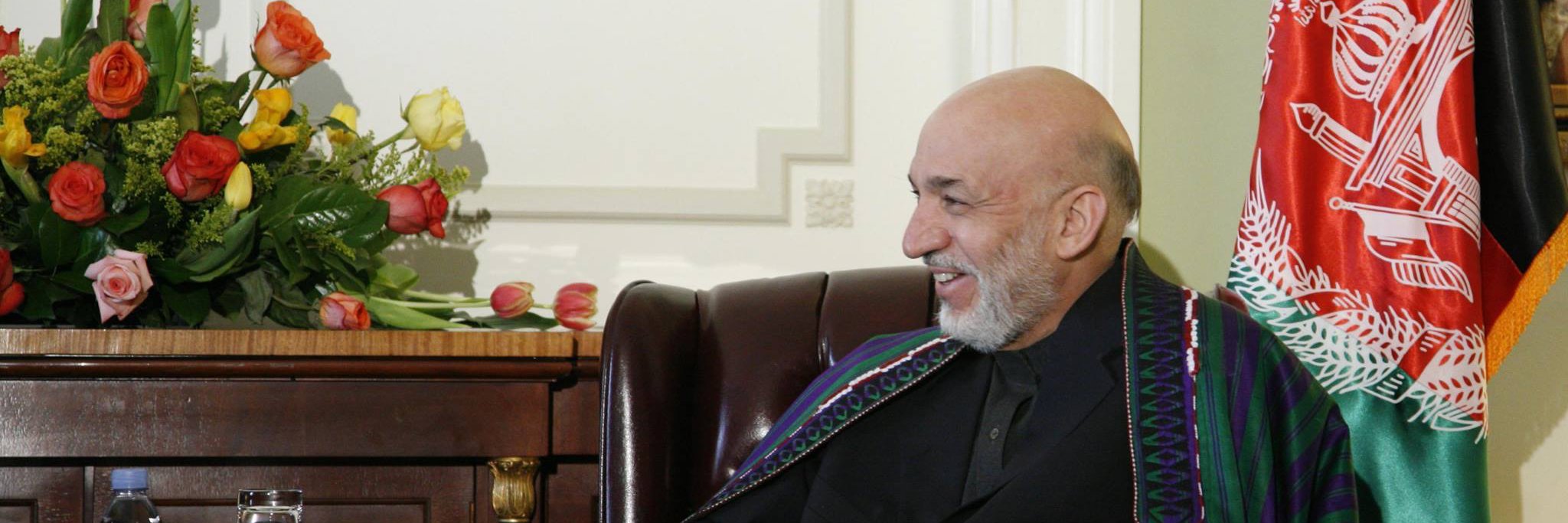 Hamid Karzai's banner