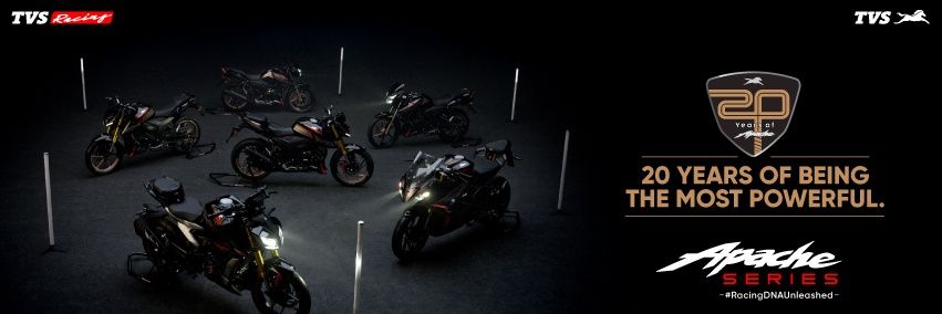 TVS Apache Series's banner