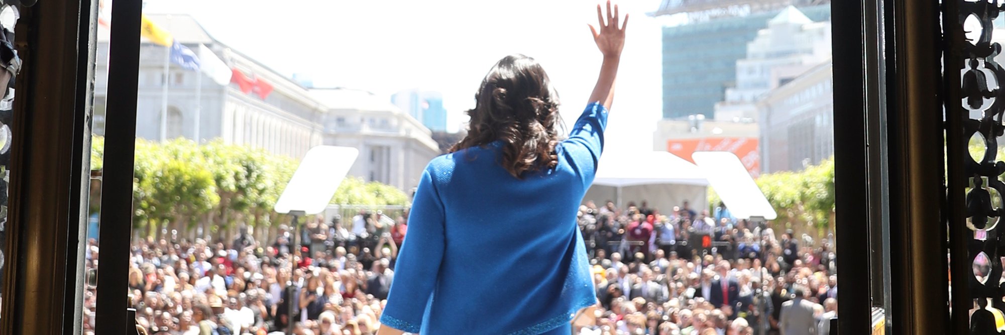 London Breed's banner
