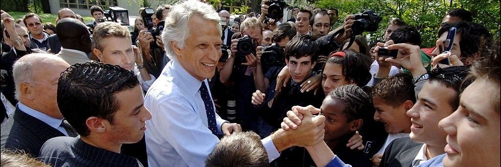 Dominique de Villepin's banner