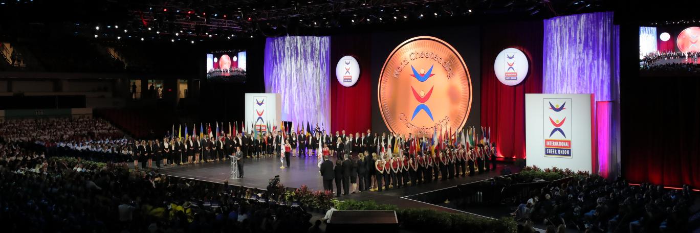 International Cheer Union's banner