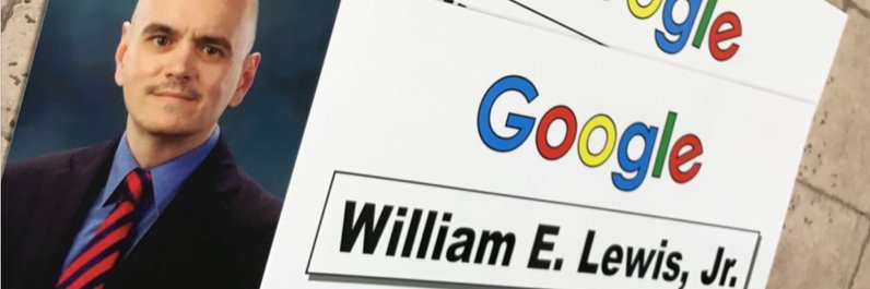 William E. Lewis, Jr. - Bill Lewis's banner