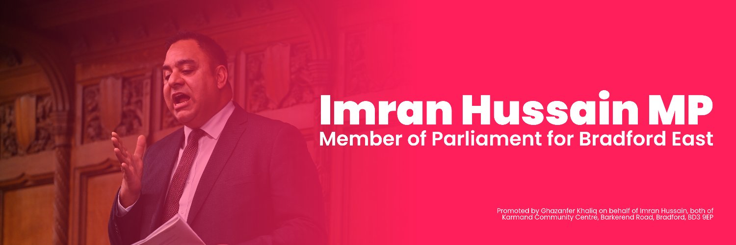Imran Hussain MP's banner