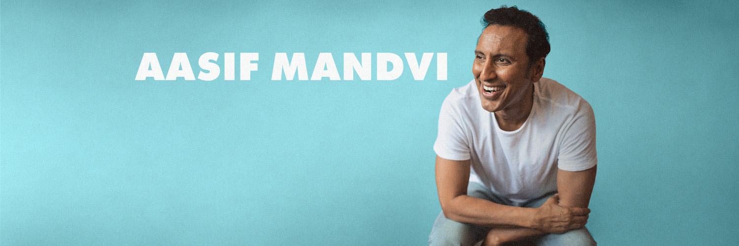 aasif mandvi's banner