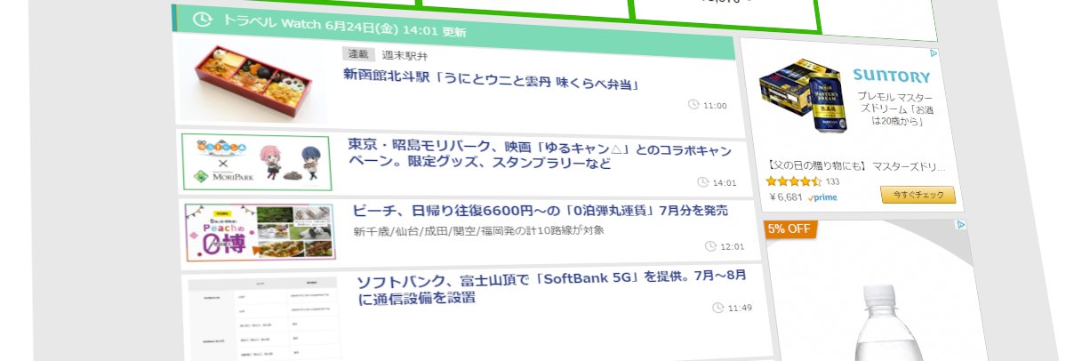 トラベル Watch's banner