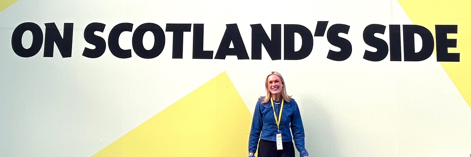 Lara Bird SNP's banner
