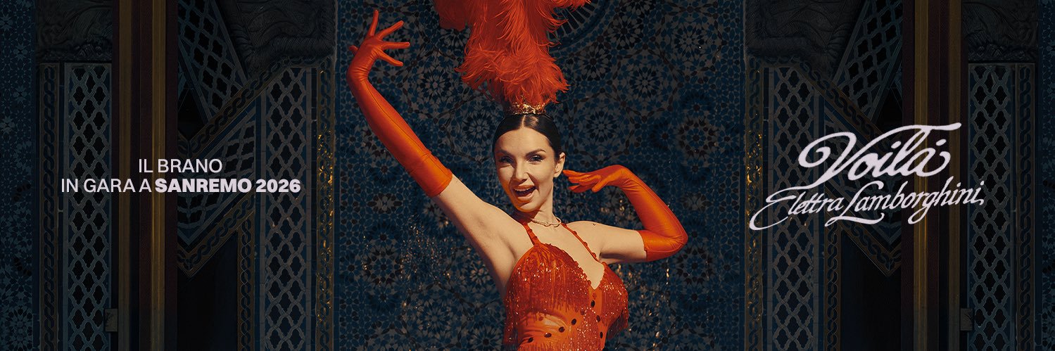 Elettra Lamborghini's banner