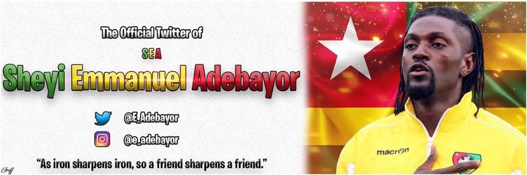 Emmanuel Adebayor's banner