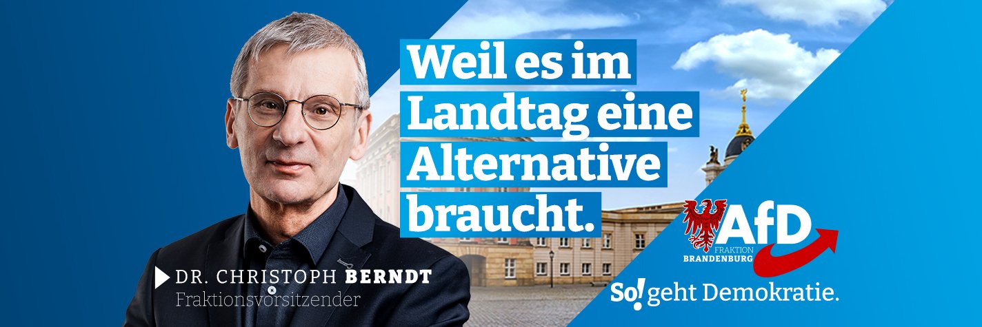 AfD-Fraktion Brandenburg's banner