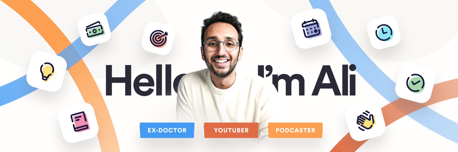Ali Abdaal's banner
