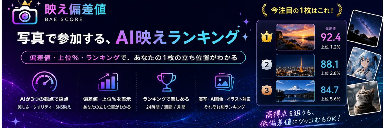 映え偏差値｜写真AIランキング's banner