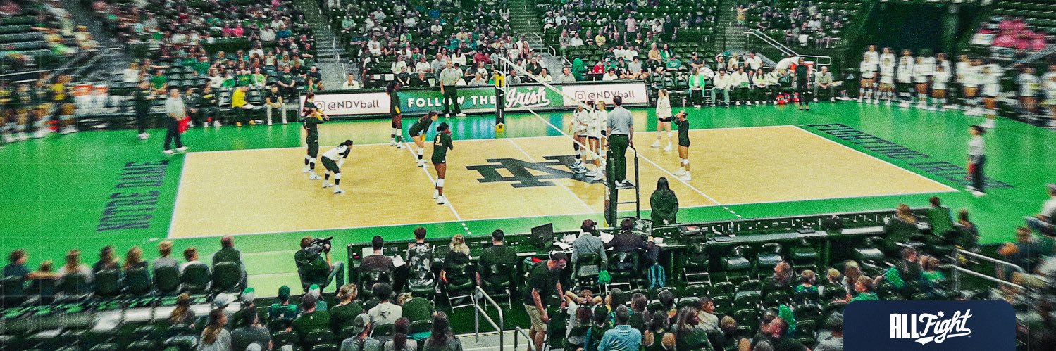 Notre Dame Volleyball's banner