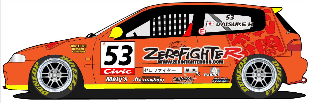 ゼロファイターオートカスタム5/16セントラルサーキットRd.2ホンダワンメイクチャンピオンカップ's banner