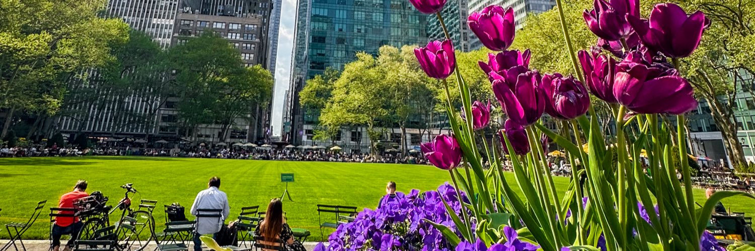 Bryant Park's banner
