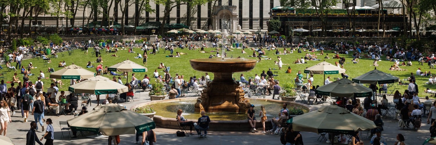Bryant Park's banner