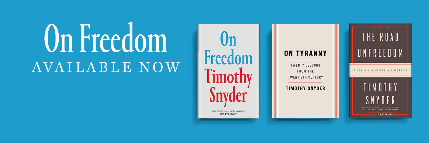 Timothy Snyder's banner