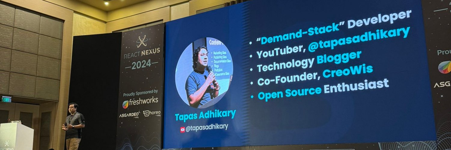 Tapas Adhikary | tapaScript's banner