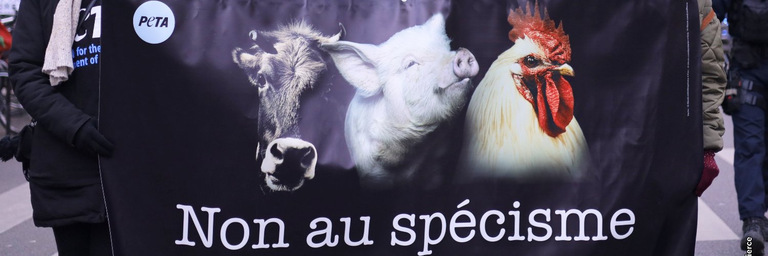 PETA France's banner