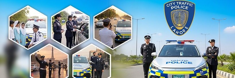 Lahore Traffic Police's banner