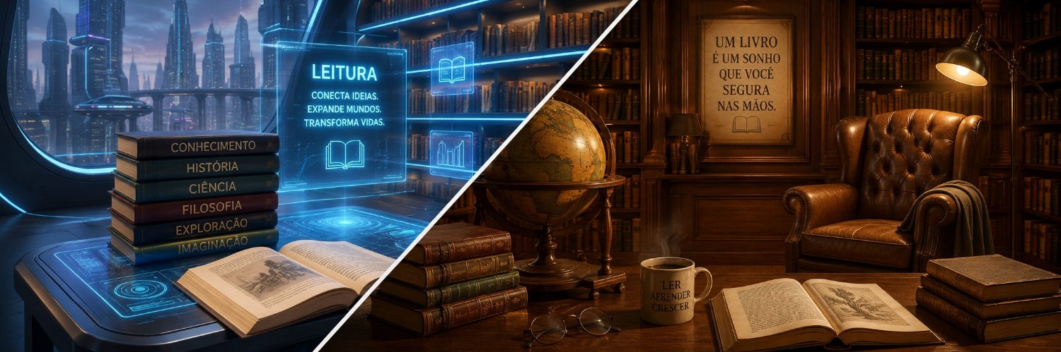 Livros no X's banner