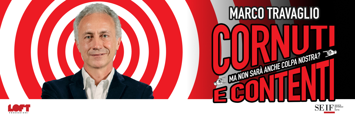 Marco Travaglio's banner