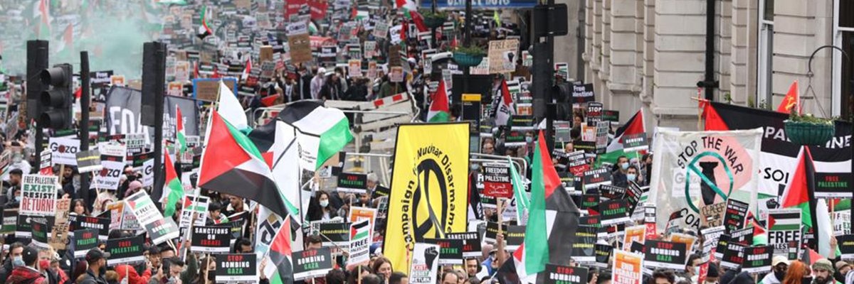 Friends of Al Aqsa's banner